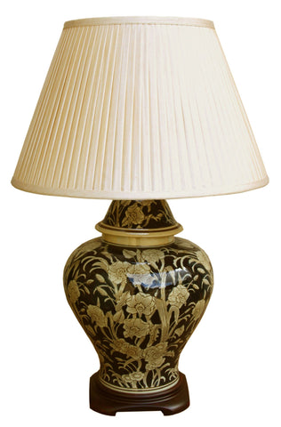 Keramik geprägte Lampe, königliches Design 67cm