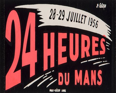 Vintage Metallschild - 24 Heures Du Mans - Rennplakat