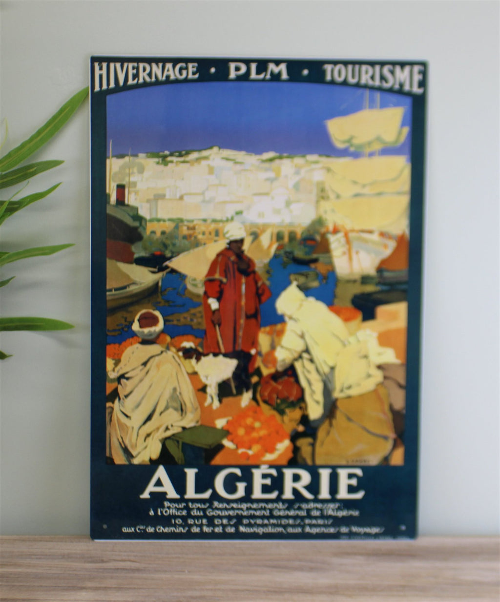 Vintage Metallschild - Retro-Werbung - Algerie-Tourism