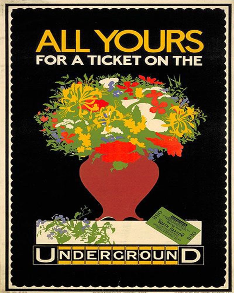 Vintage Metallschild - Retro-Werbung - London Underground