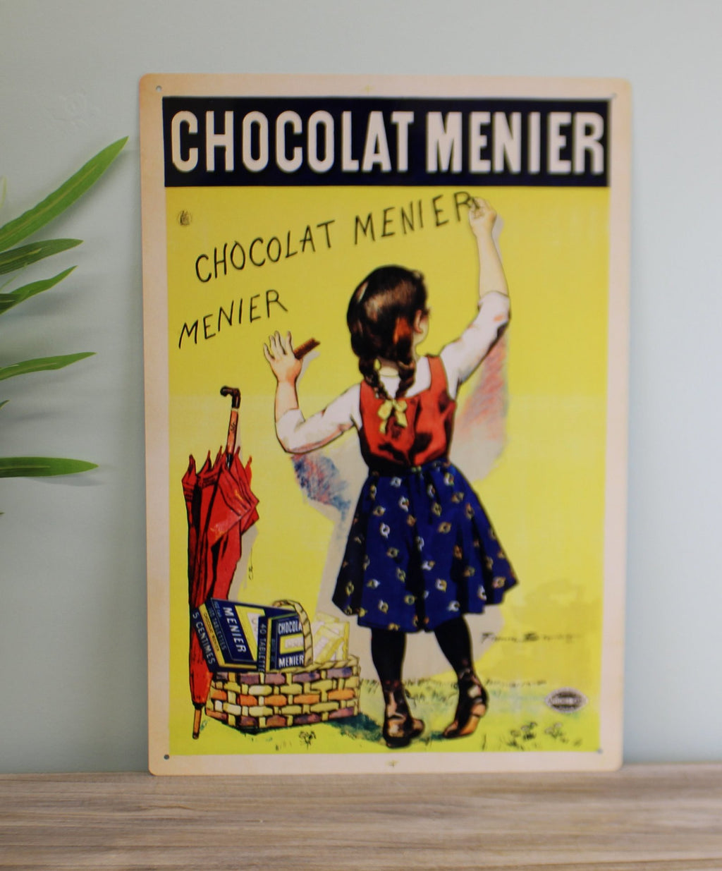 Vintage Metallschild - Retro-Werbung - Chocolate Menier