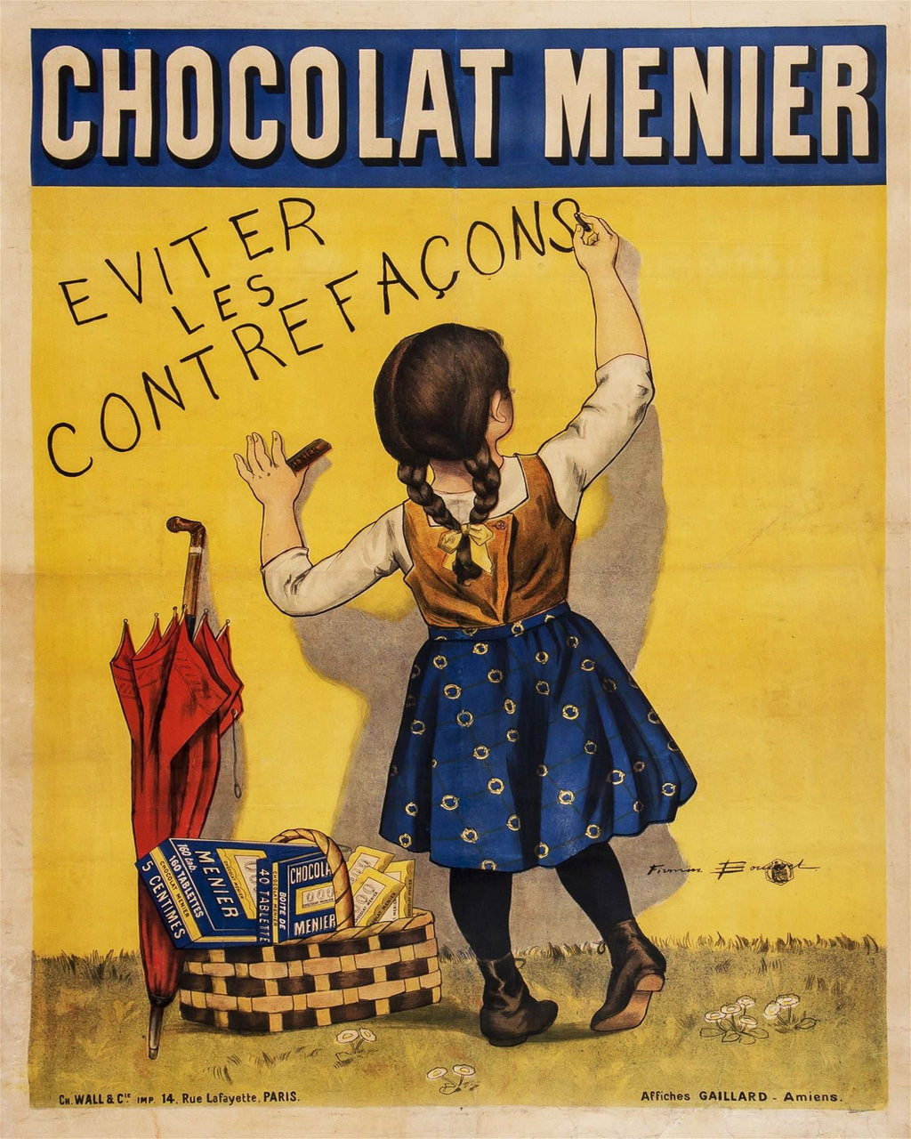 Vintage Metallschild - Retro-Werbung - Chocolate Menier