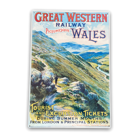 Vintage Metallschild - British Railways Retro-Werbung, Great Western Wales