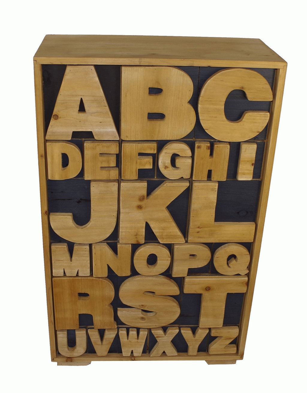 Alphabet-Schrank aus Holz mit 26 Schubladen 54 x 26 x 89cm