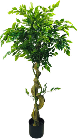 Künstlicher Ficusbaum mit verdrehtem Stamm 137cm