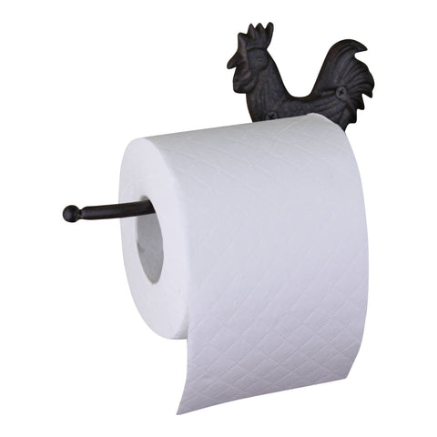 Rustikaler Toilettenpapierhalter aus Gusseisen, Huhn