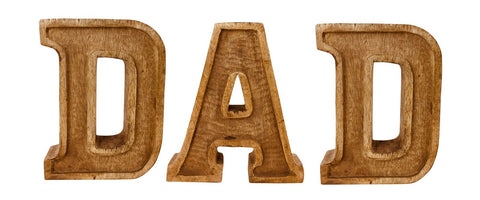 Handgeschnitzte Holz geprägte Buchstaben Dad