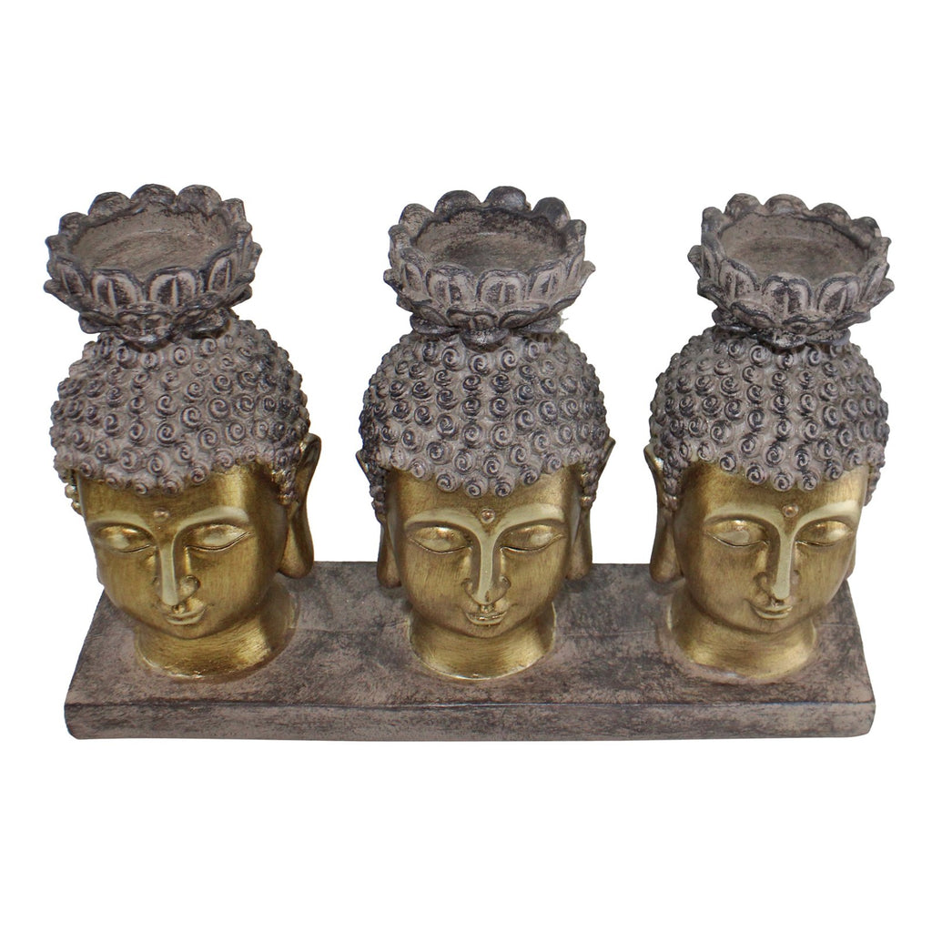 dreifacher Kerzenhalter, Buddha Design