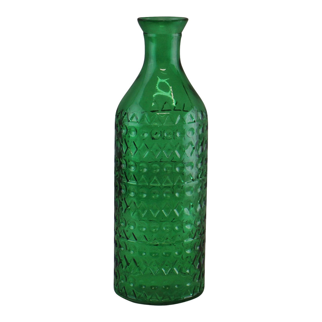große dunkelgrüne Glasvase/-flasche