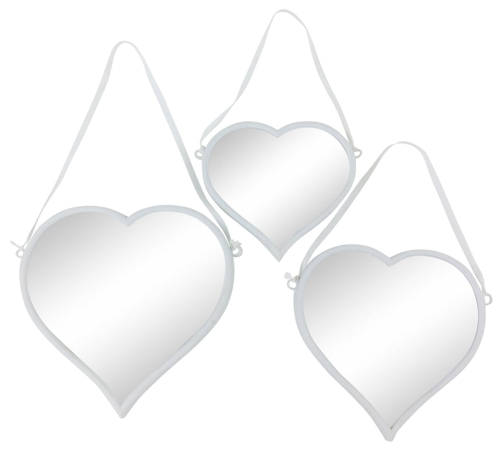 Set mit 3 Wandspiegeln Herzdesign