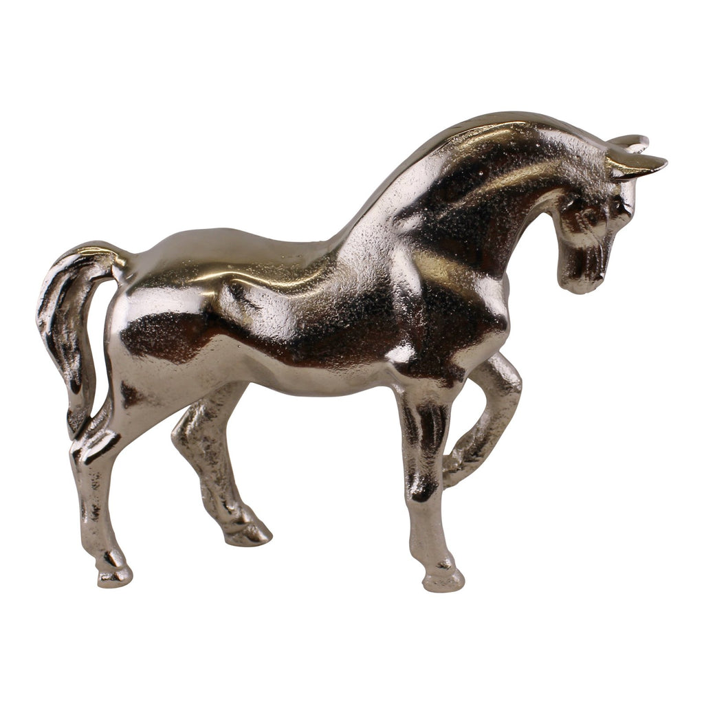 Silber Metallpferd Figur, 23cm groß