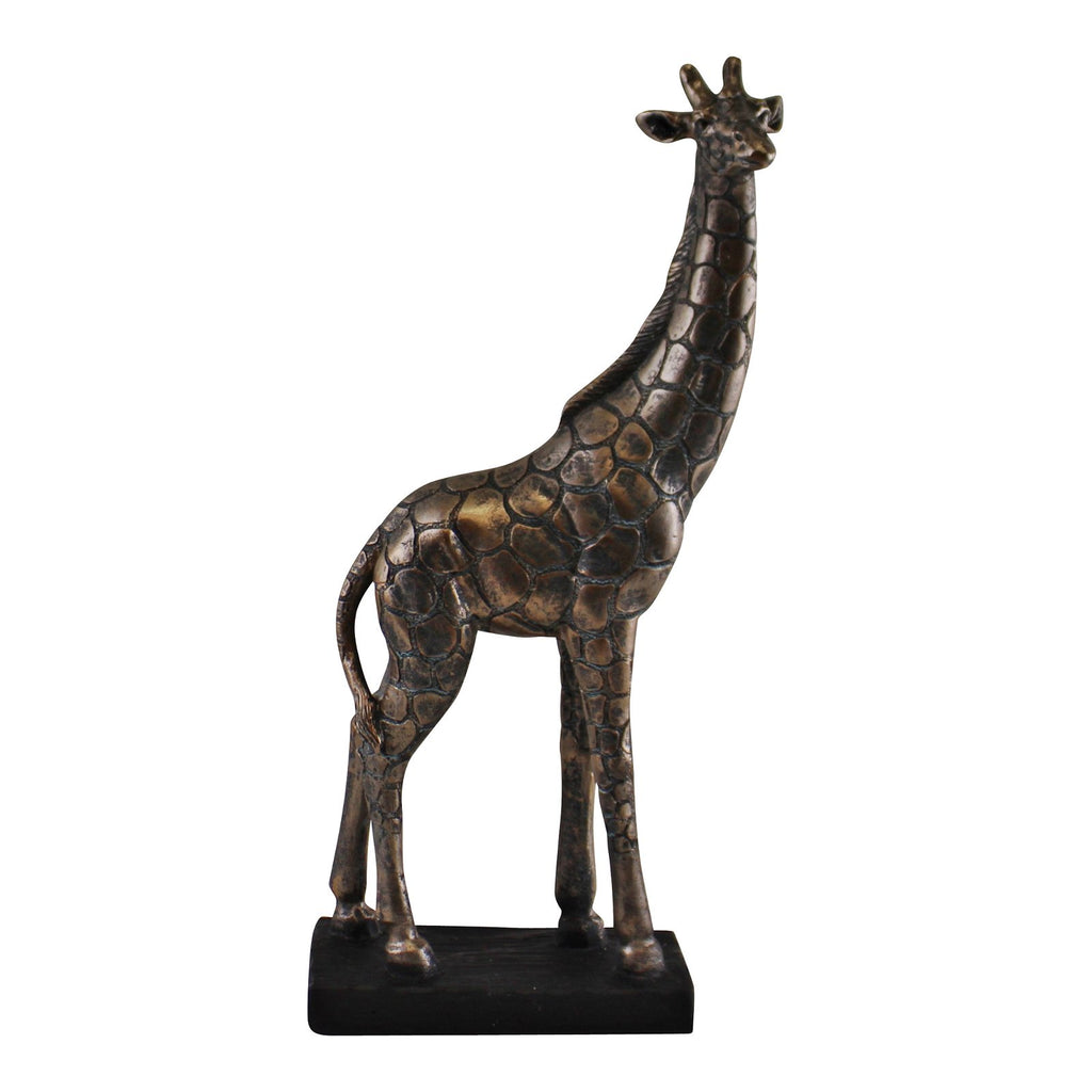 Giraffe bronzefarben Harz, 36cm