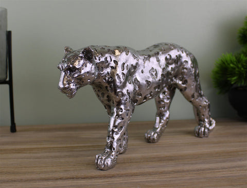 Silber Leopard Figur klein
