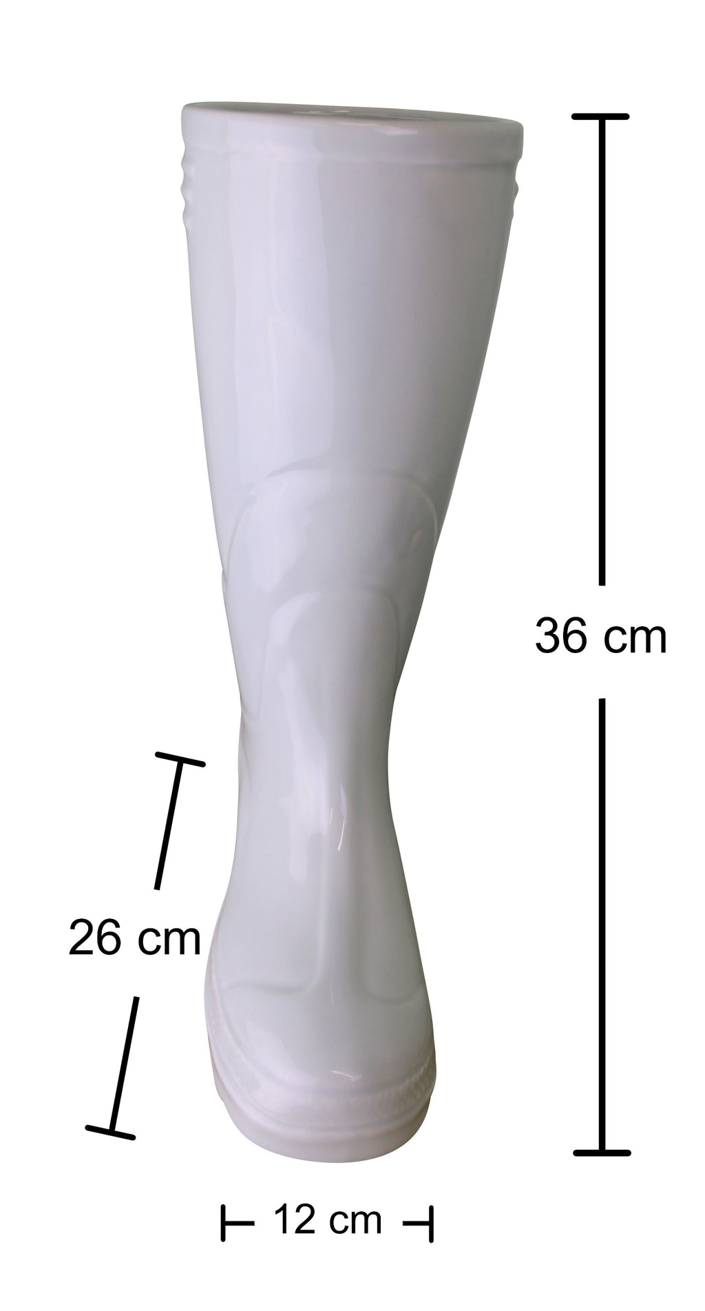 Keramik Wellington Stiefel Pflanztopf Weiß 36cm