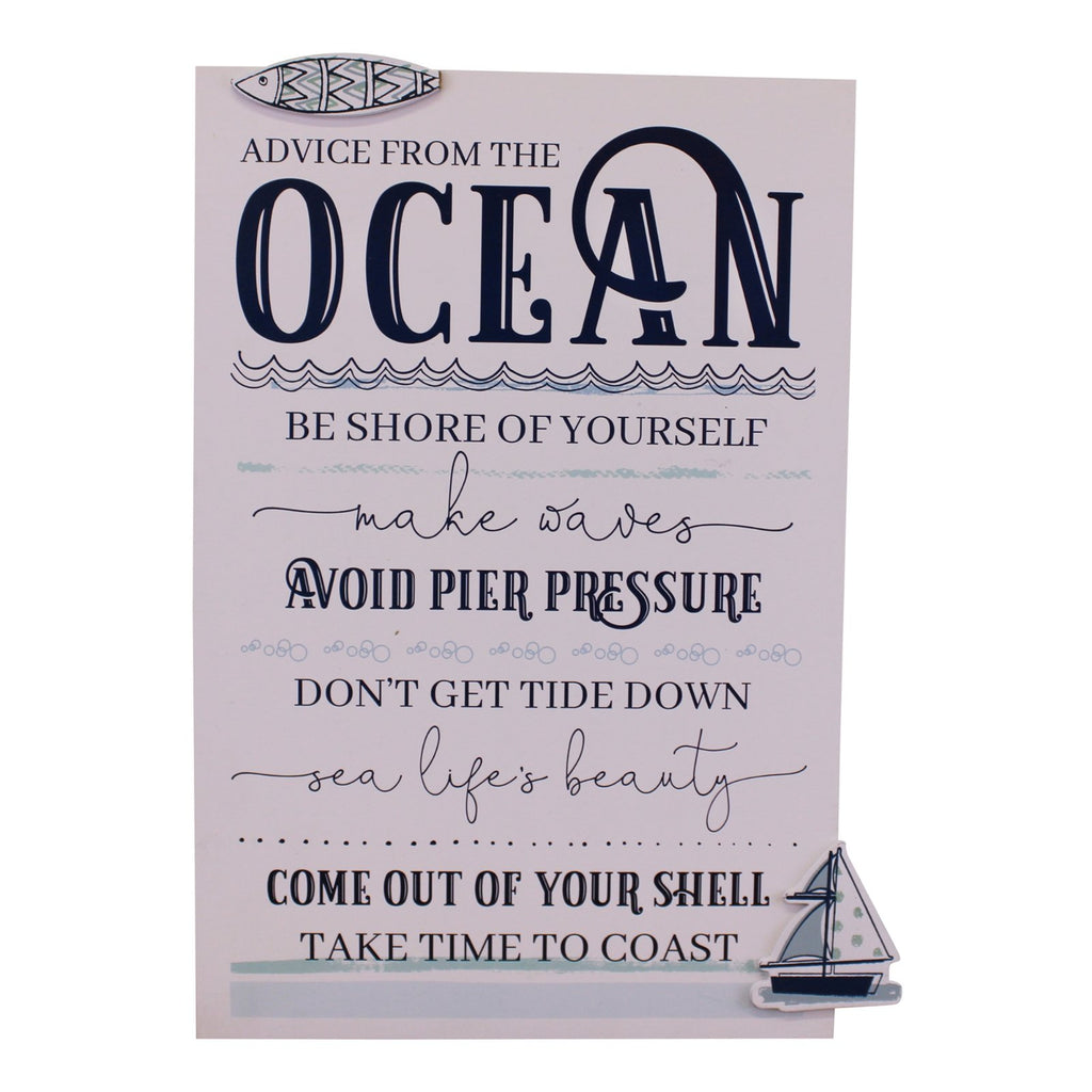 Wandtafel Regeln des Ozeans