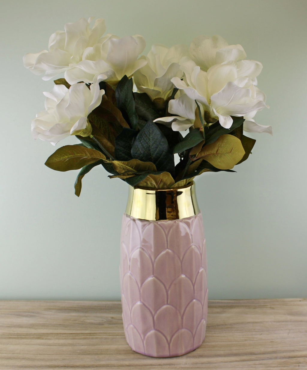 große Art-Deco-Vase, pink 30cm