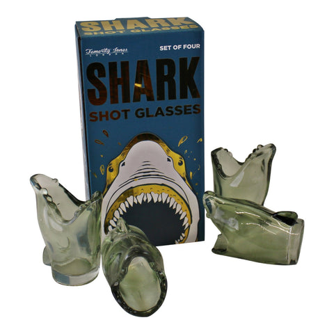 Set mit 4 Schnapsgläsern Shark Design