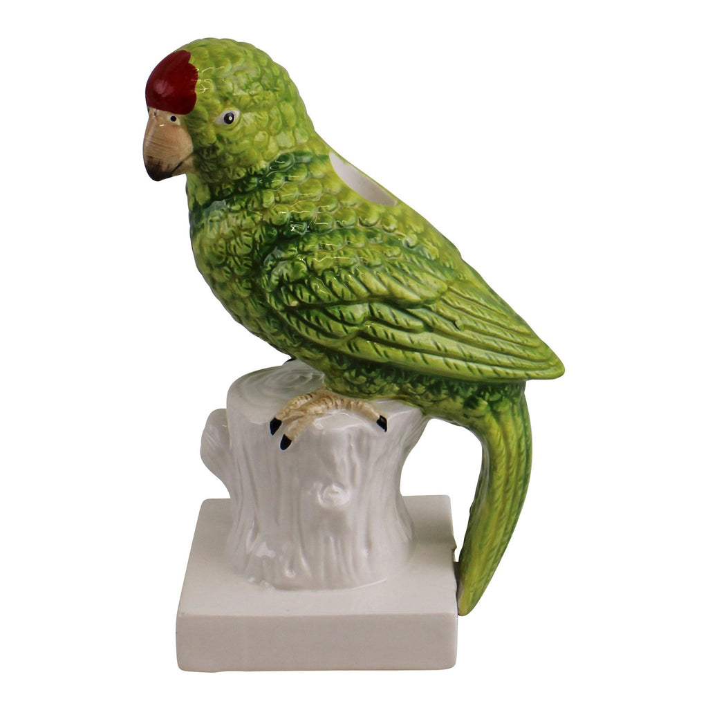 Papageienkerzenhalter aus Keramik