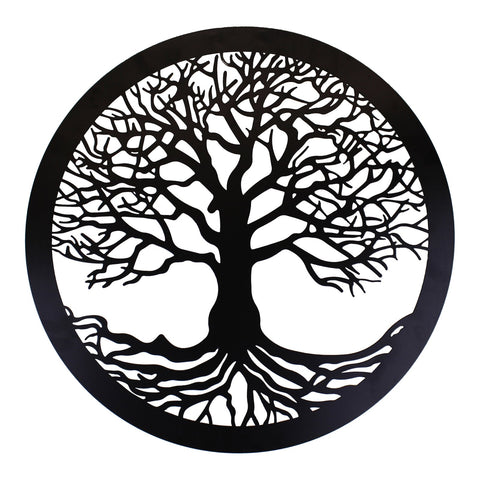 schwarze Wanddekoration Tree of Life