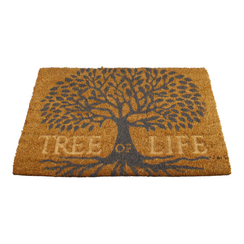 Baum des Lebens Design Kokos Fußmatte, 60x40cm