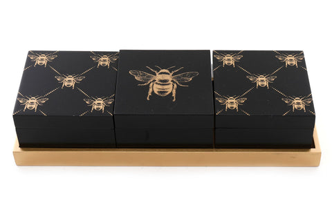 Set mit 3 Bienen-Aufbewahrungsboxen