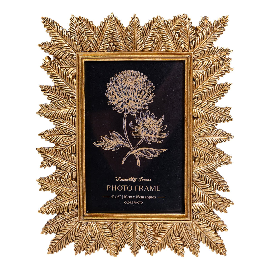 Fotorahmen mit goldenem Blattmuster, 10 x 15 cm