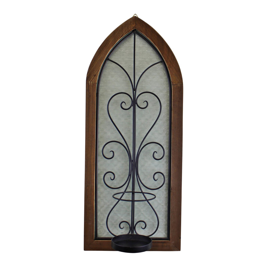 Kerzenhalter für die Wand im Kirchenfenster Scroll Design